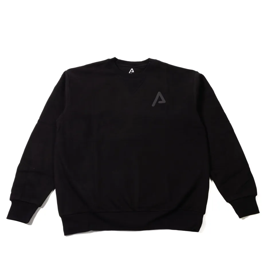 agency-arms-crewneck-sweatshirt-noir-coton image 1