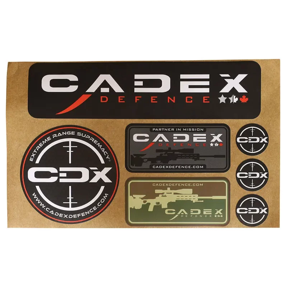 cadex-defence-planche-stickers-vinyle-7-autocollants-logos image 1