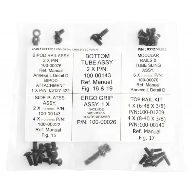 cadex-kit-vis-ch-ssis-universel-accessoire-carabine-acier image 1