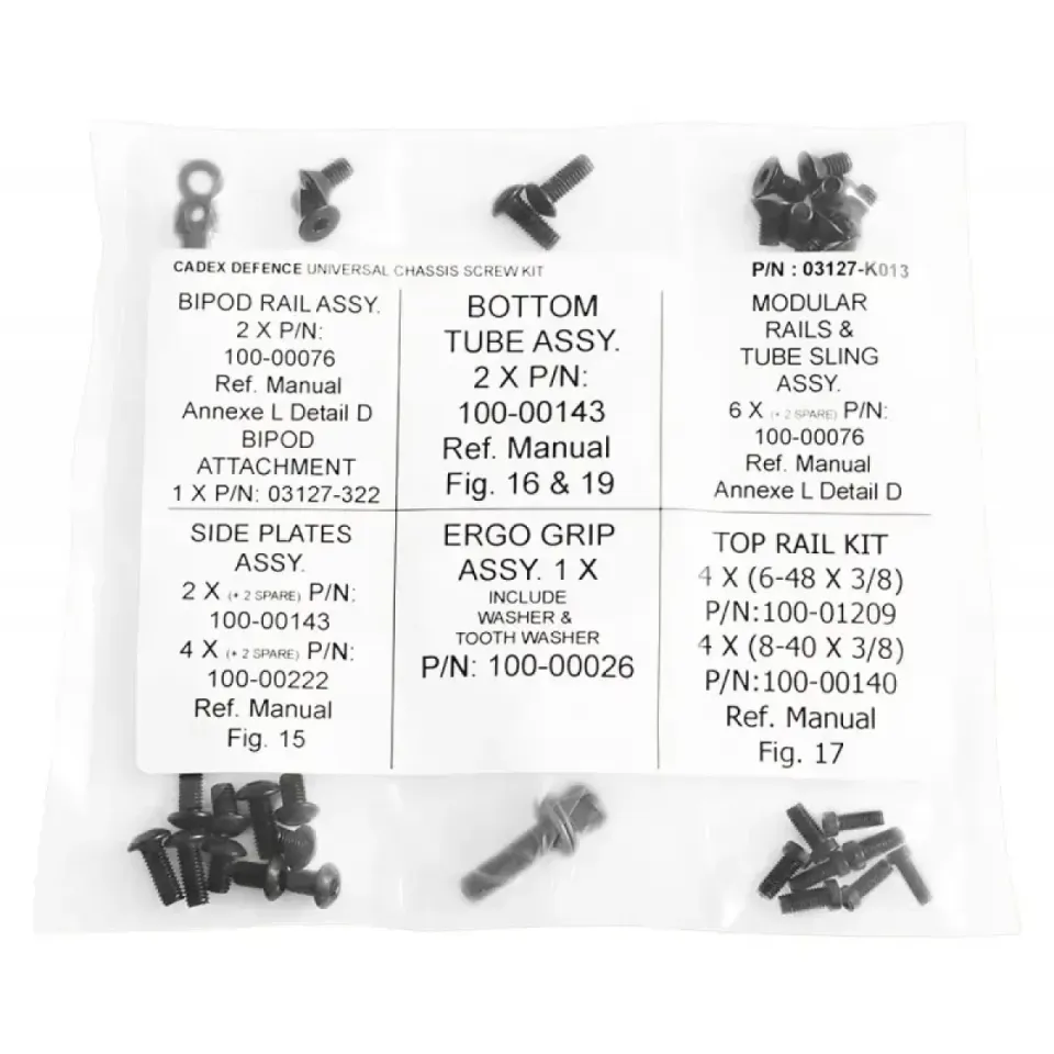 cadex-kit-vis-ch-ssis-universel-accessoire-carabine-acier image 1