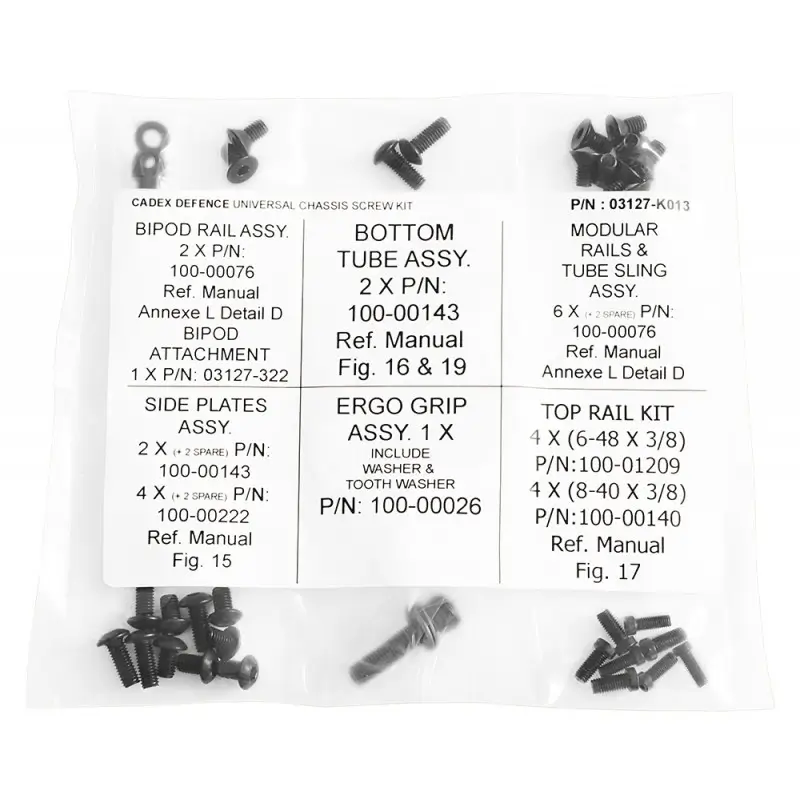 cadex-kit-vis-ch-ssis-universel-accessoire-carabine-acier image 4
