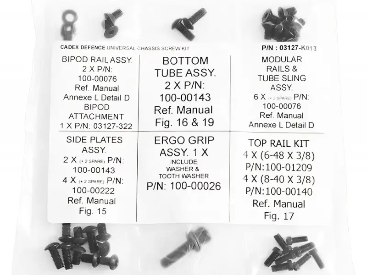 cadex-kit-vis-ch-ssis-universel-accessoire-carabine-acier image 2