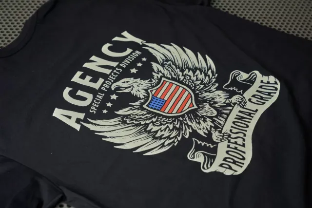 agency-arms-professional-grade-t-shirt-noir-coton-imprim-aigle image 1