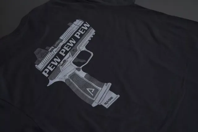 agency-arms-pew-pew-pew-t-shirt-noir-col-rond-polyester image 1